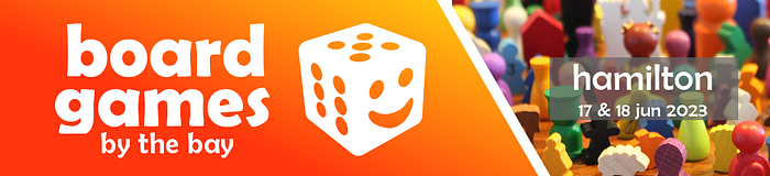 Board Games By The Bay - Hamilton, June 2023 logo